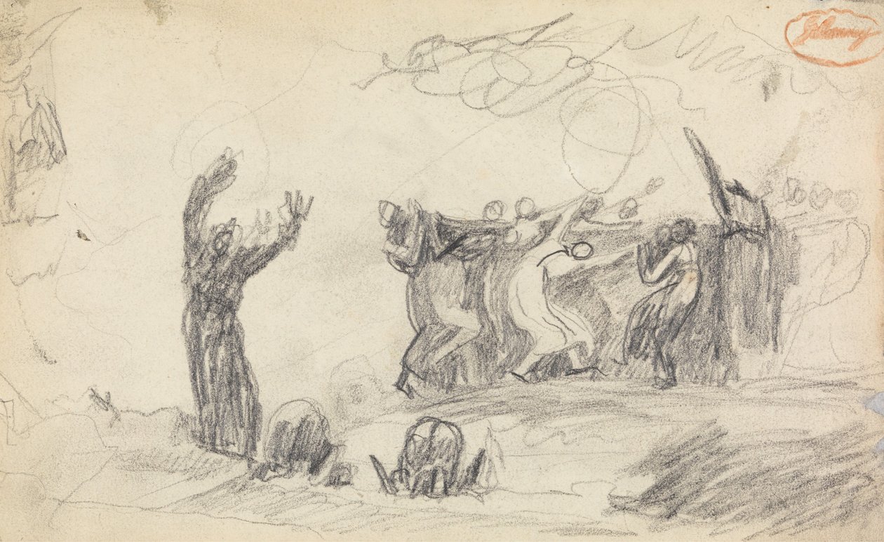 Studie i figurkomposition 12 af George Romney