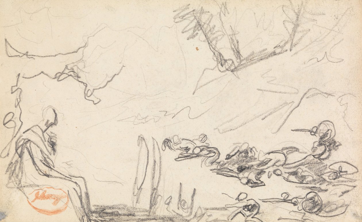 Studie i figurkomposition 32 af George Romney