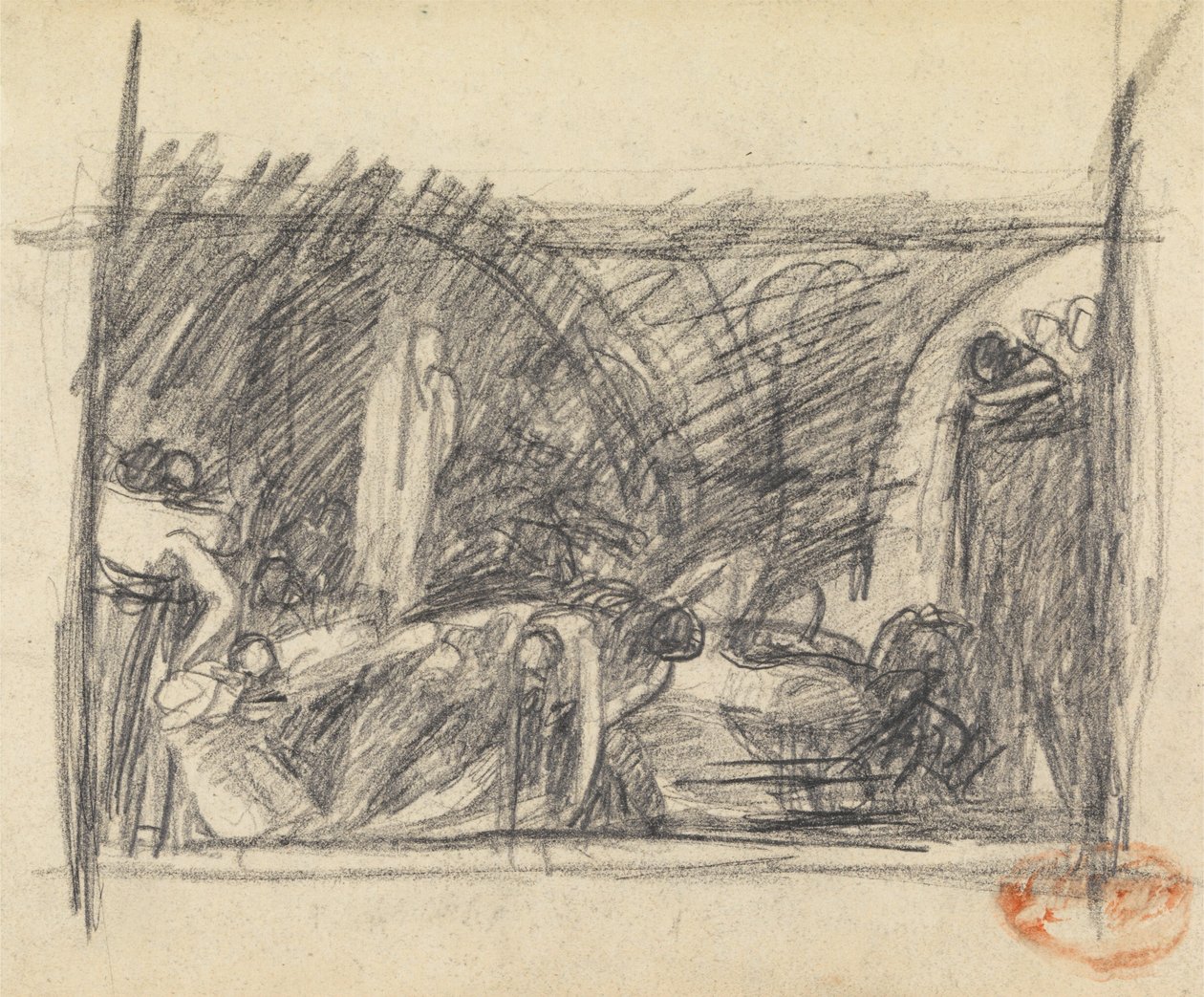Studie i figurkomposition 3 af George Romney