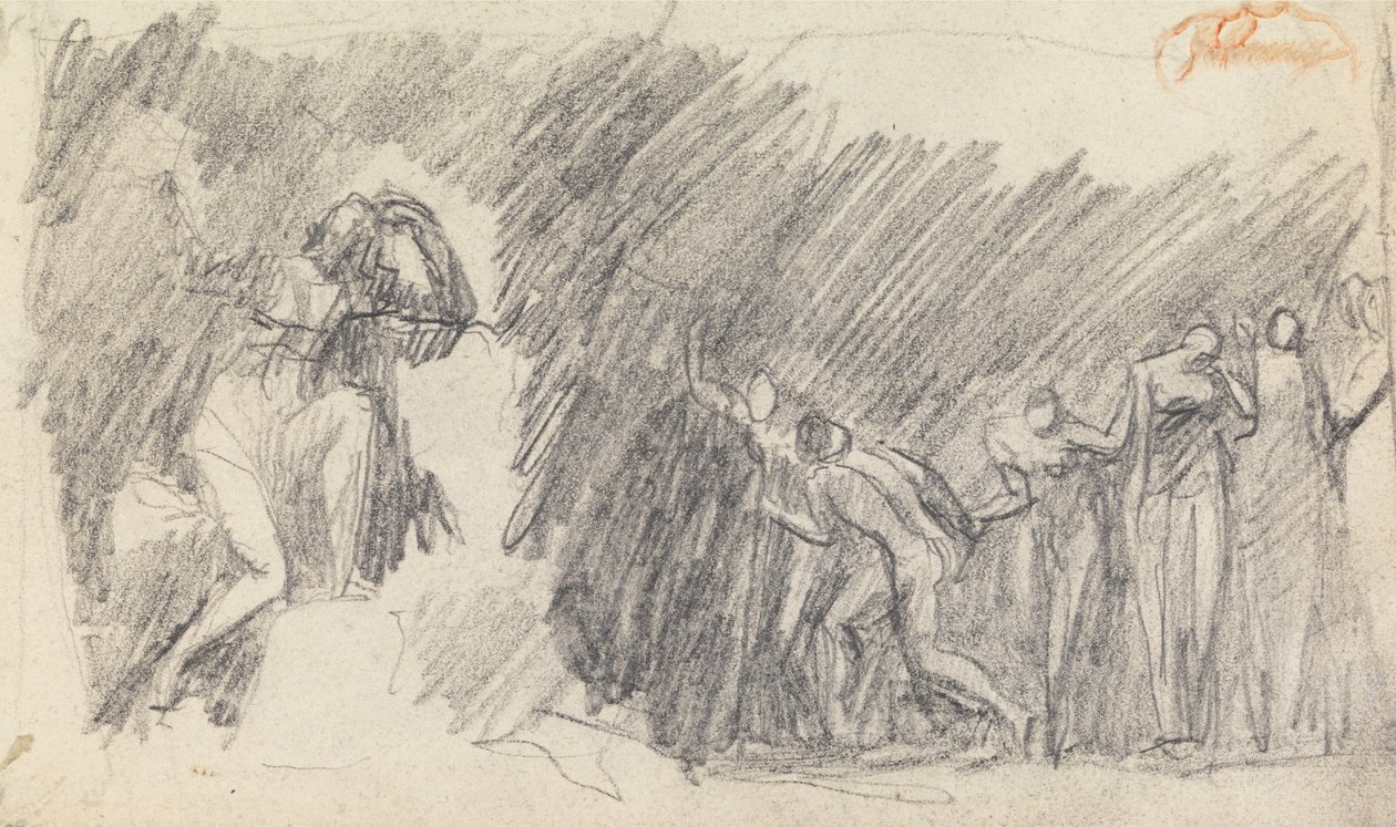 Figur Undersøgelse af sammensætning 5 af George Romney