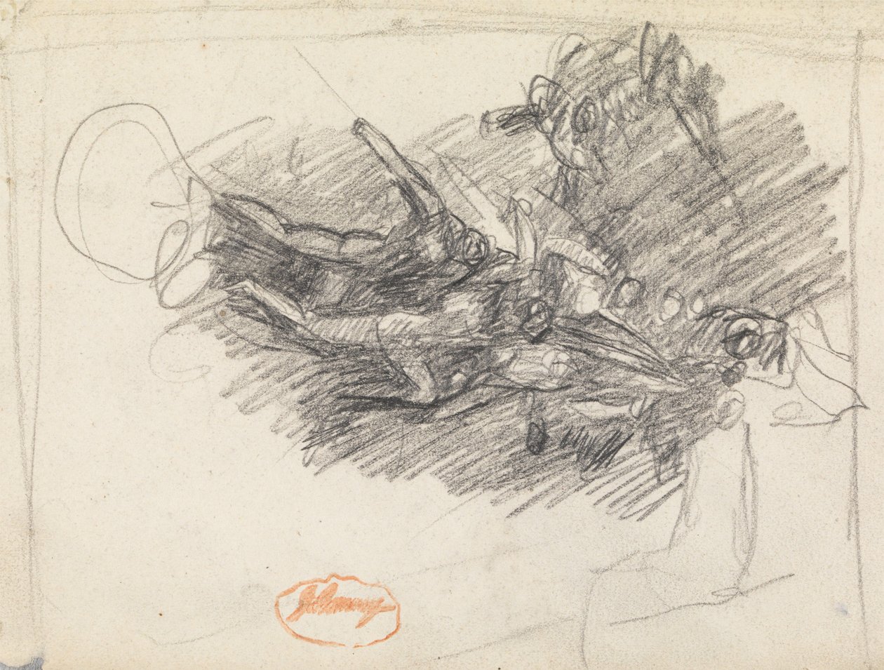 Studie i figurkomposition 6 af George Romney