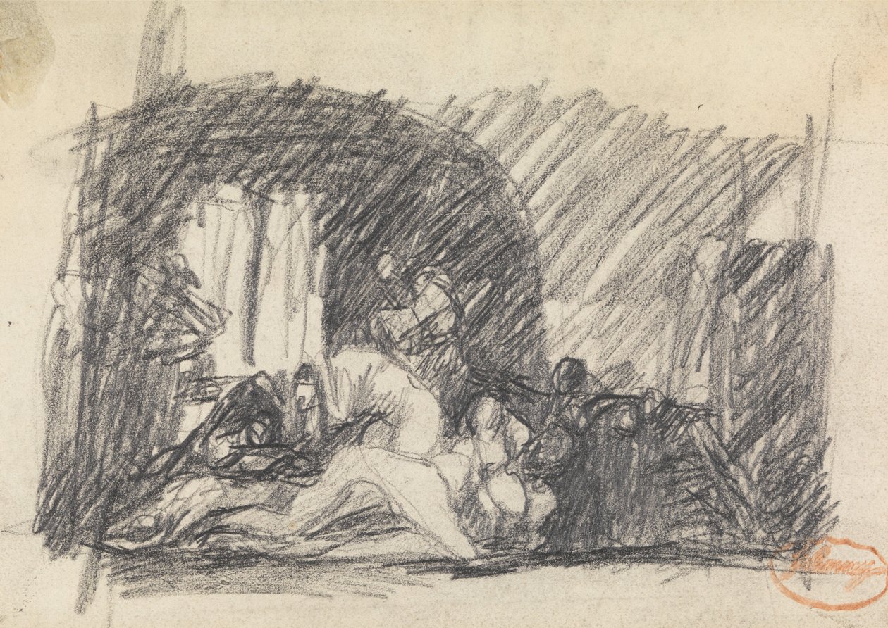 Studie i figurkomposition 7 af George Romney