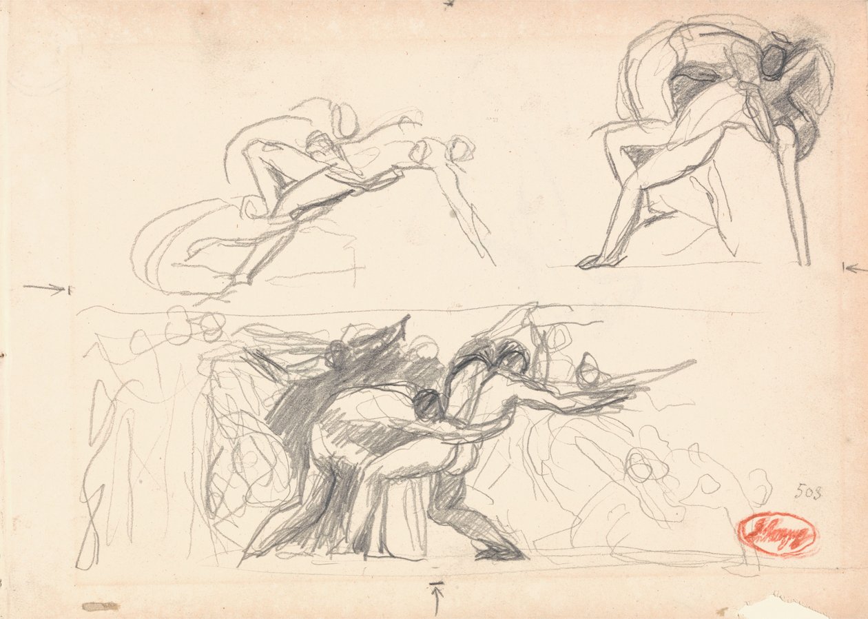 Studie i figurkomposition; Helvede af George Romney