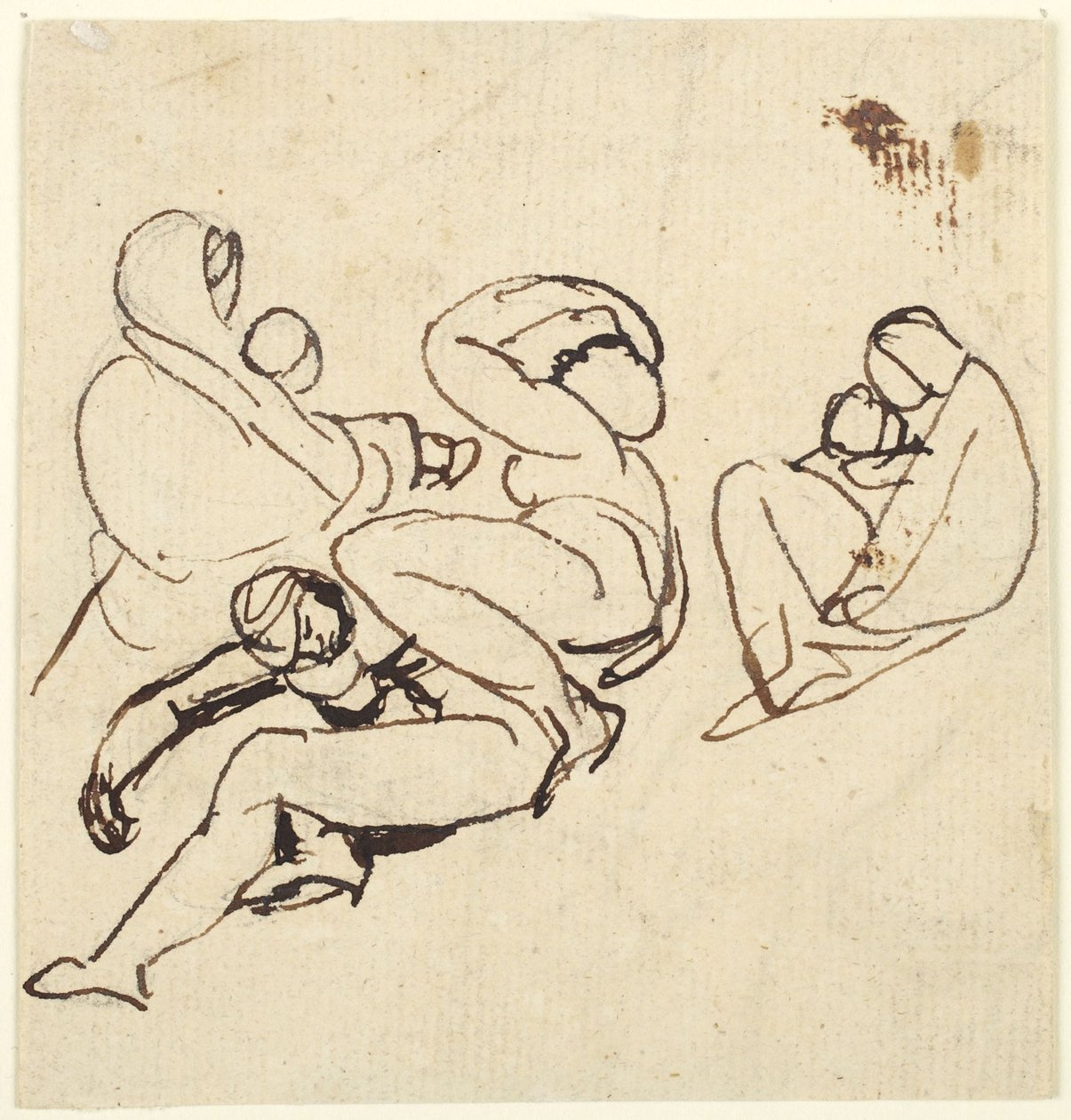 Figurstudier af kvinder og børn i lidelse af George Romney