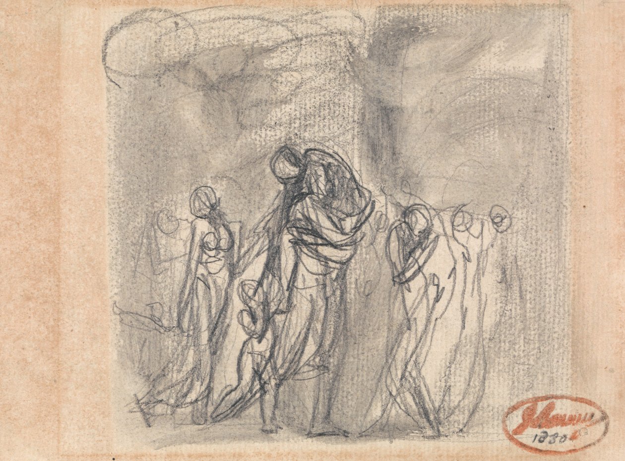 En flugtende gruppe af figurer af George Romney
