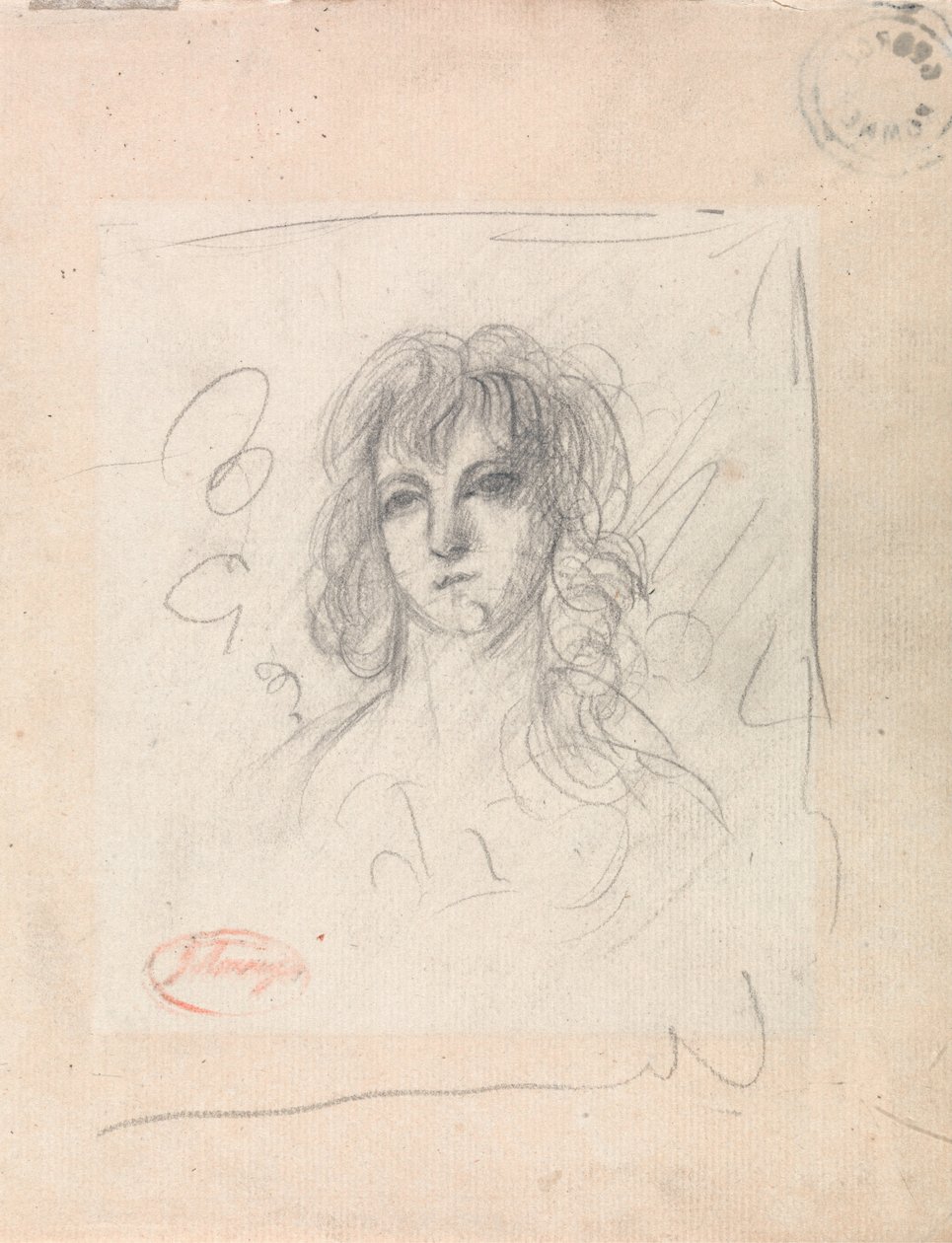 Hovedet af en kvinde af George Romney