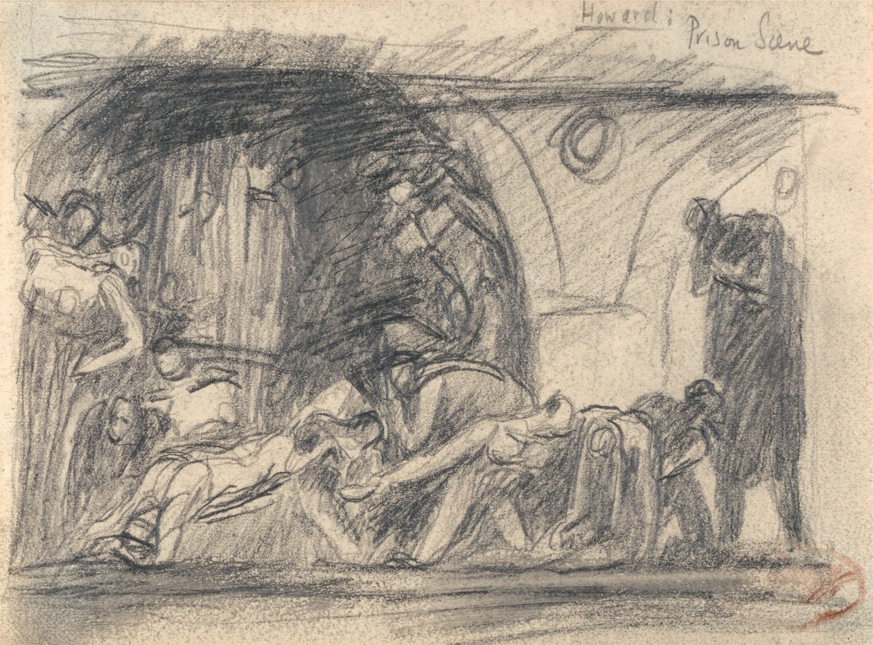Howard på besøg i et fængsel af George Romney
