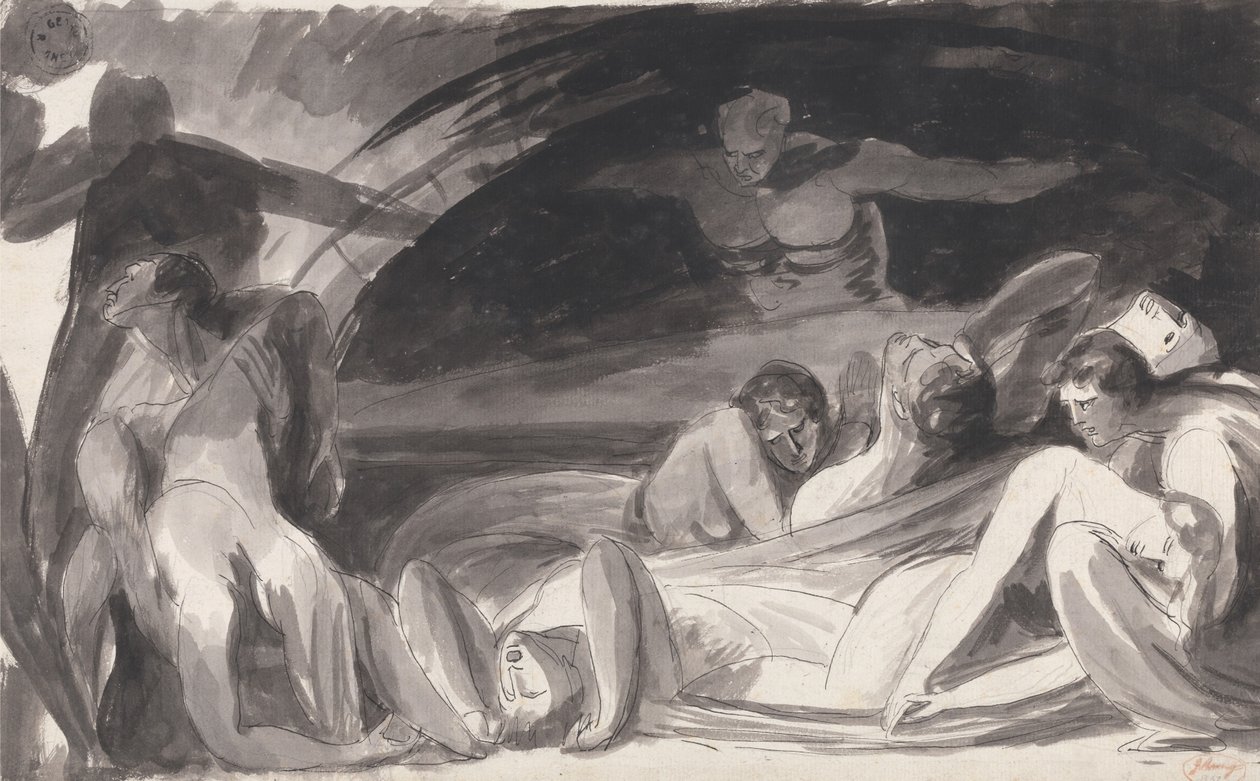 John Howard på besøg i et lazaret af George Romney