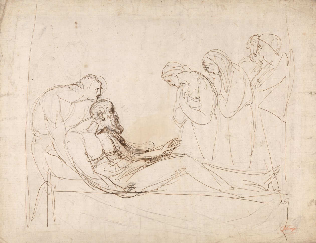Kong Lear vækket af Cordelia af George Romney
