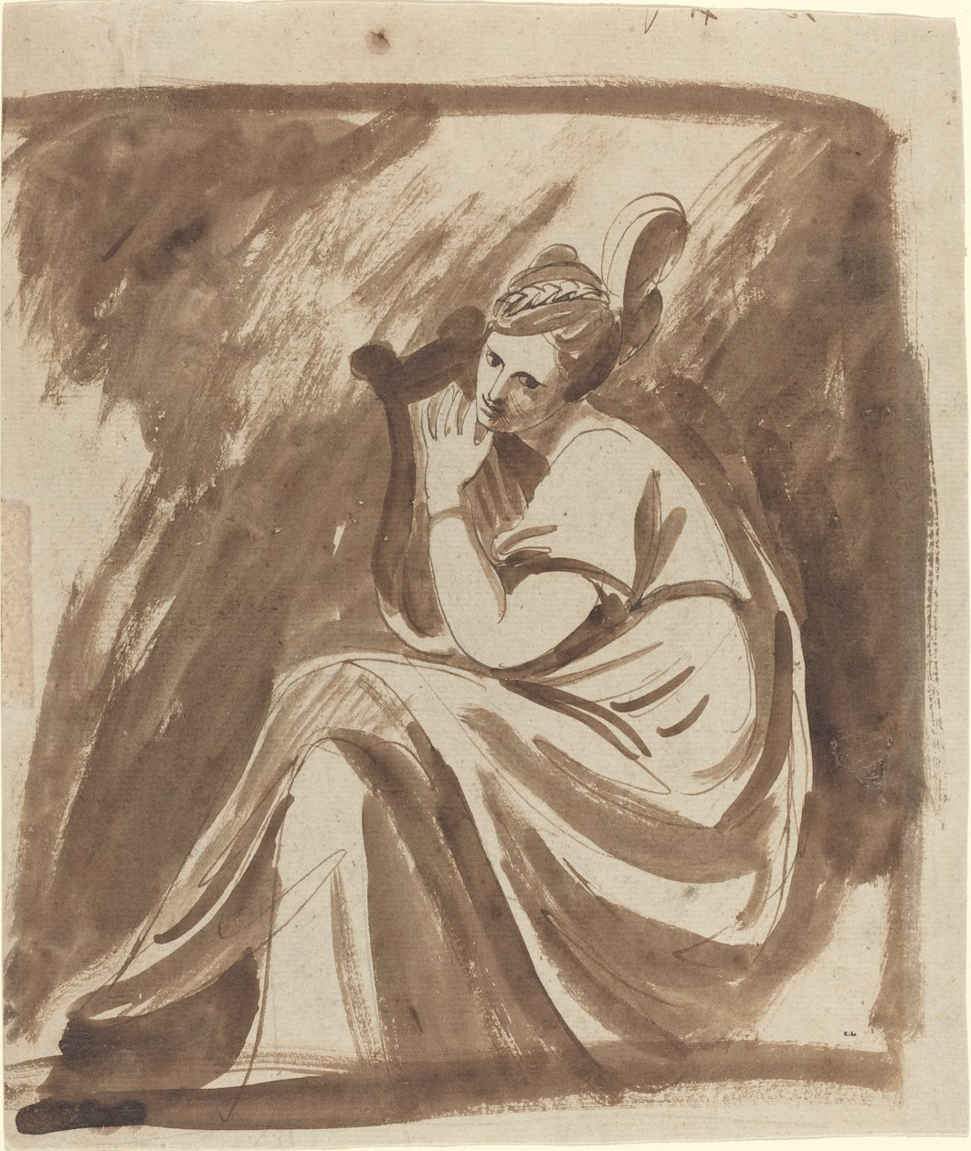 Lady Hamilton spiller en lyre af George Romney