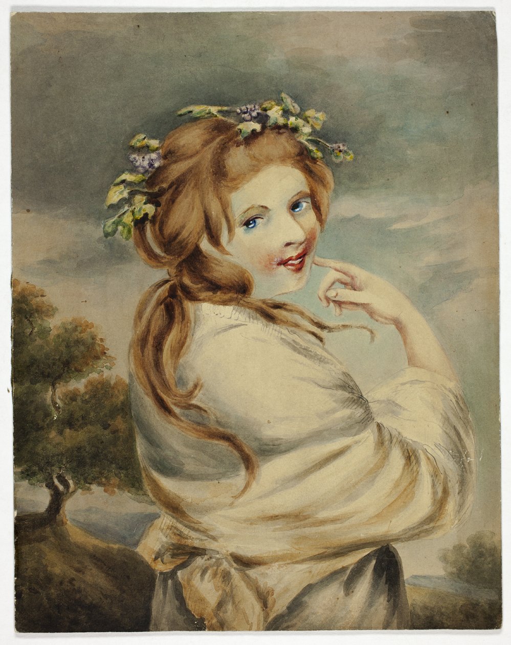 Lady Hamilton som naturen af George Romney