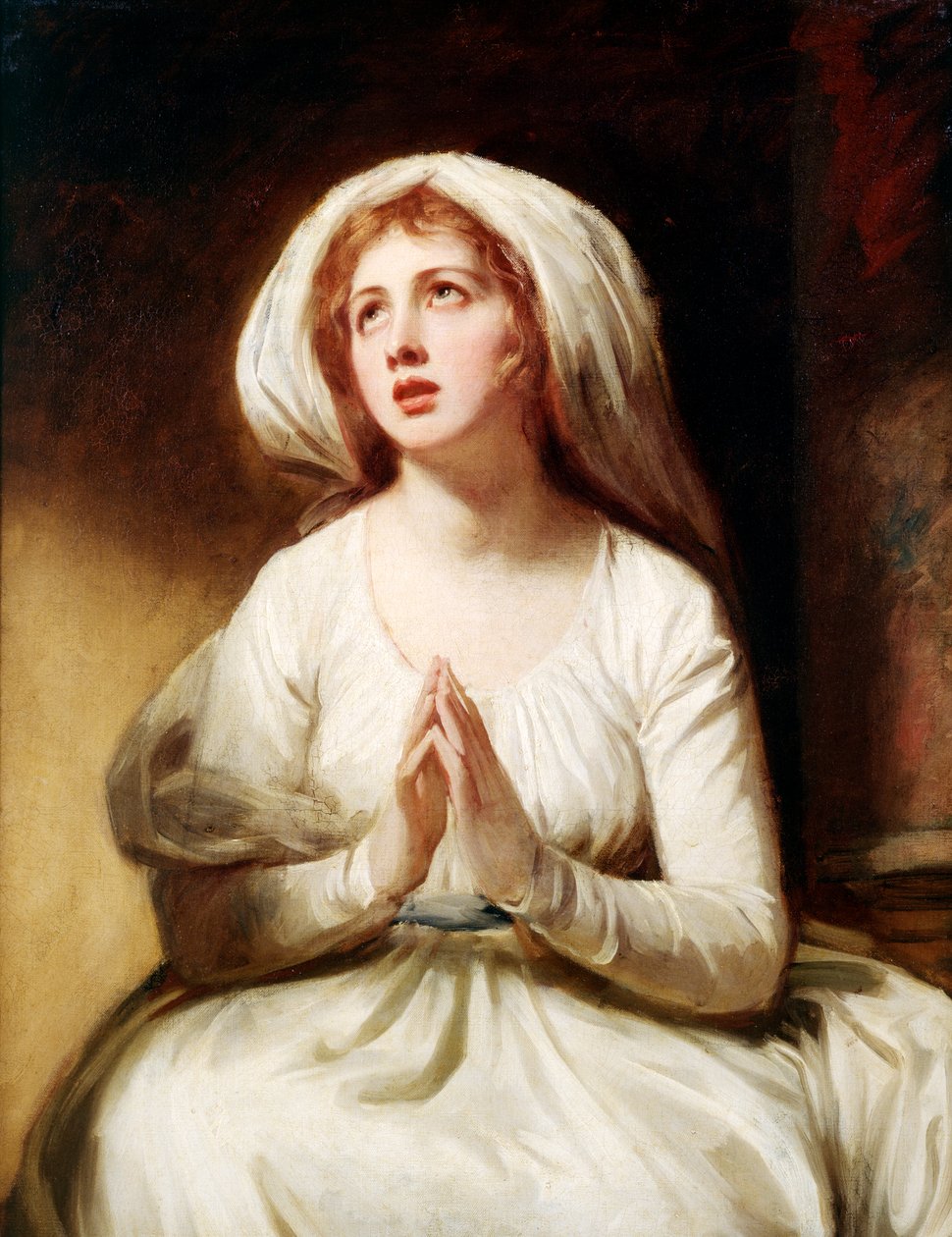 Lady Hamilton at Prayer, ca. 1782-86 (olie på lærred) af George Romney