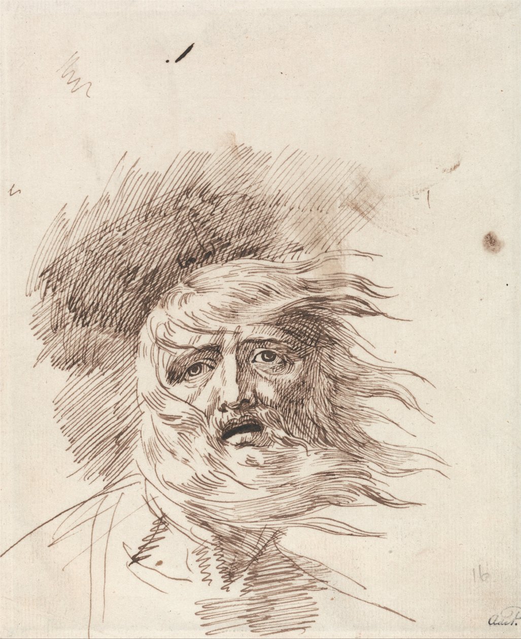 "Lear i stormen", Kong Lear, 3. akt, 2. scene af George Romney