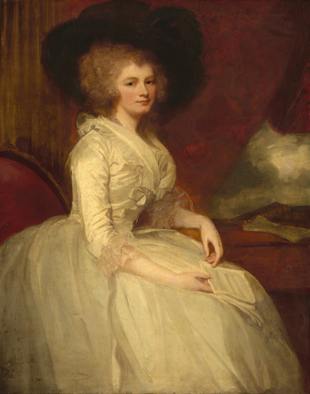 Fru Alexander Blair, 1787-1789. af George Romney