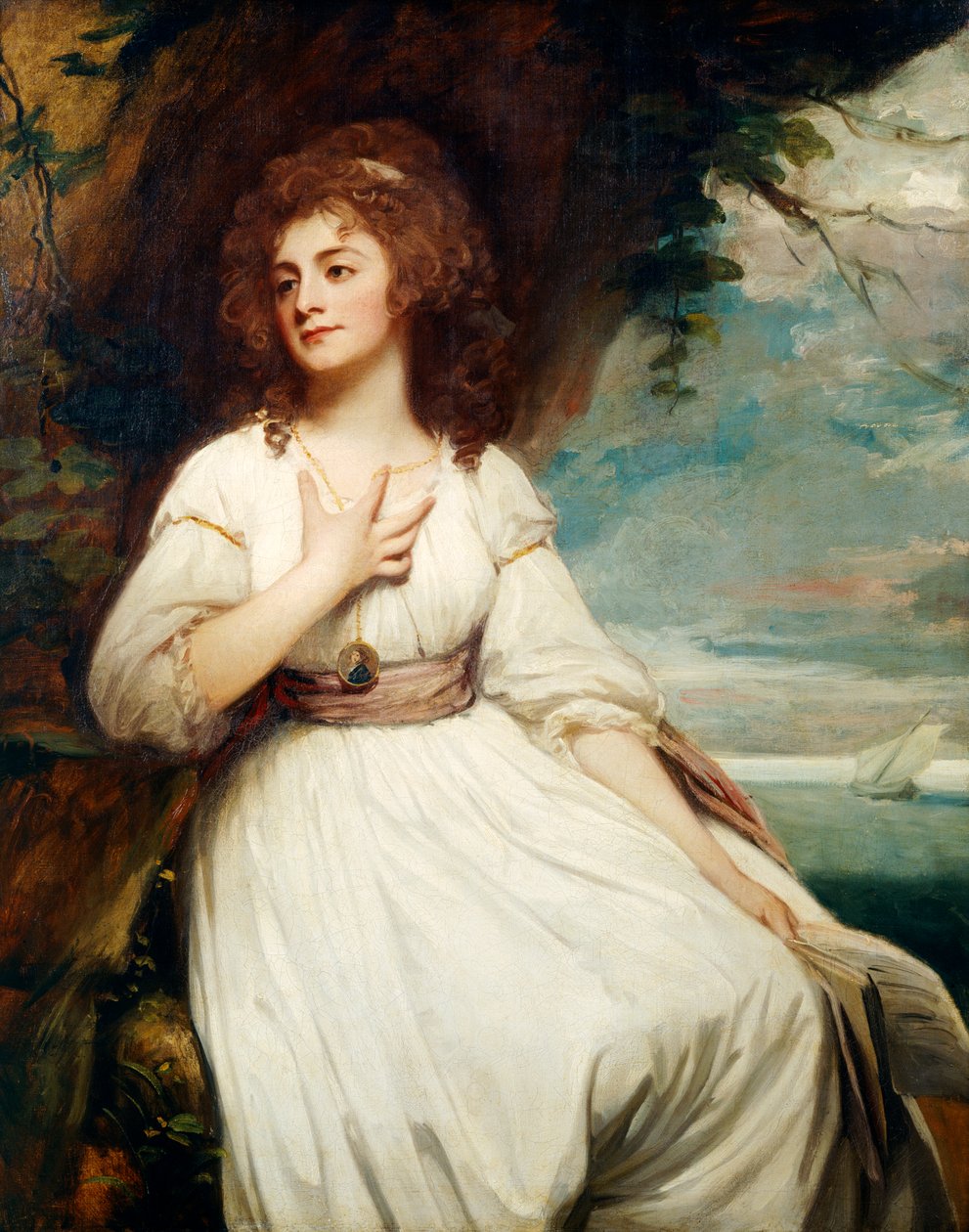 Mrs Crouch (Anna Maria Phillips) 1787 (olie på lærred) af George Romney