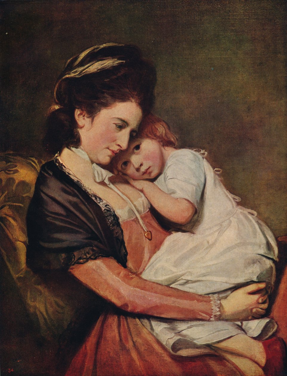 Mrs Johnstone og hendes søn, 1775-1780, c1915 af George Romney