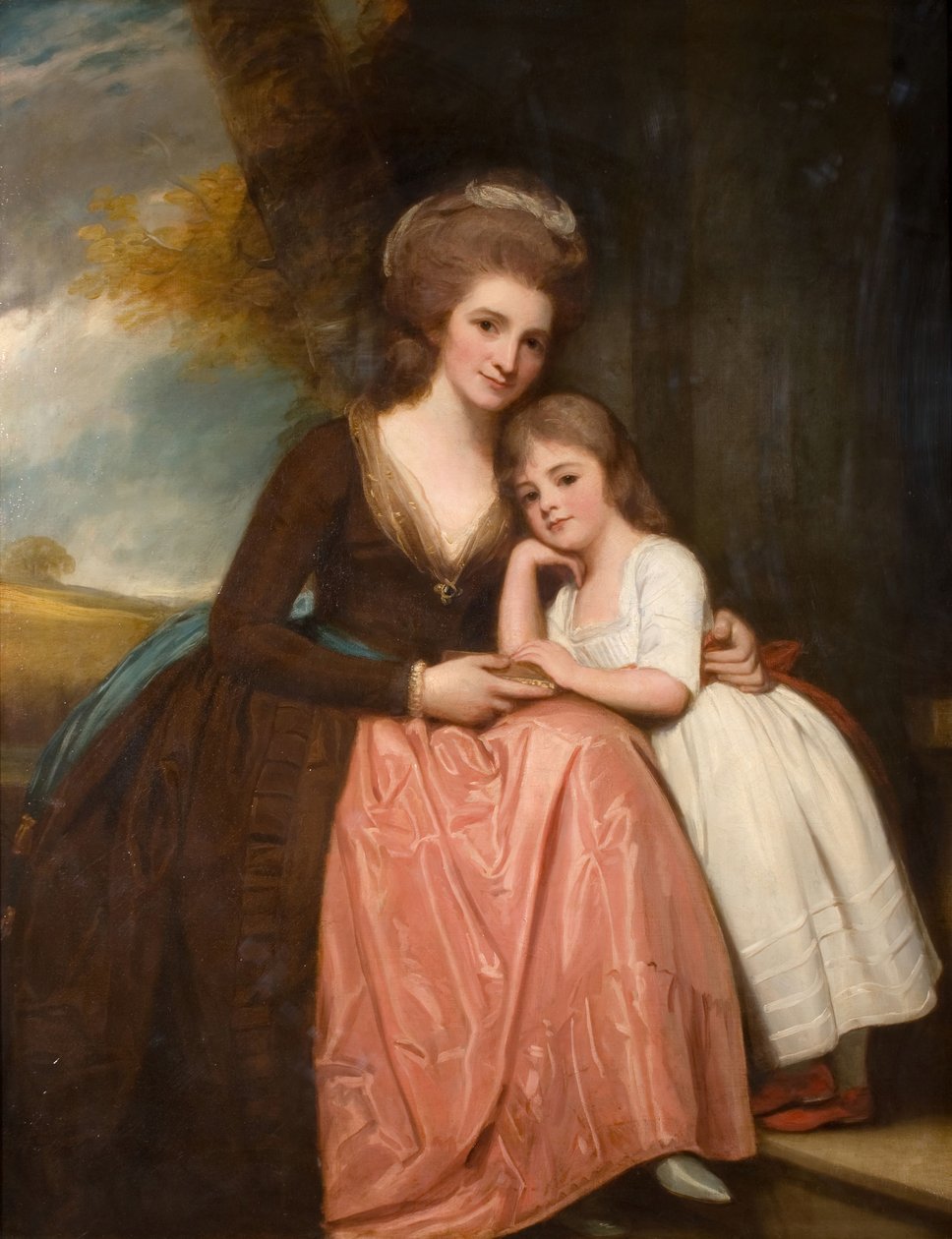 Portræt af fru Bracebridge og hendes datter Mary, 1784. af George Romney