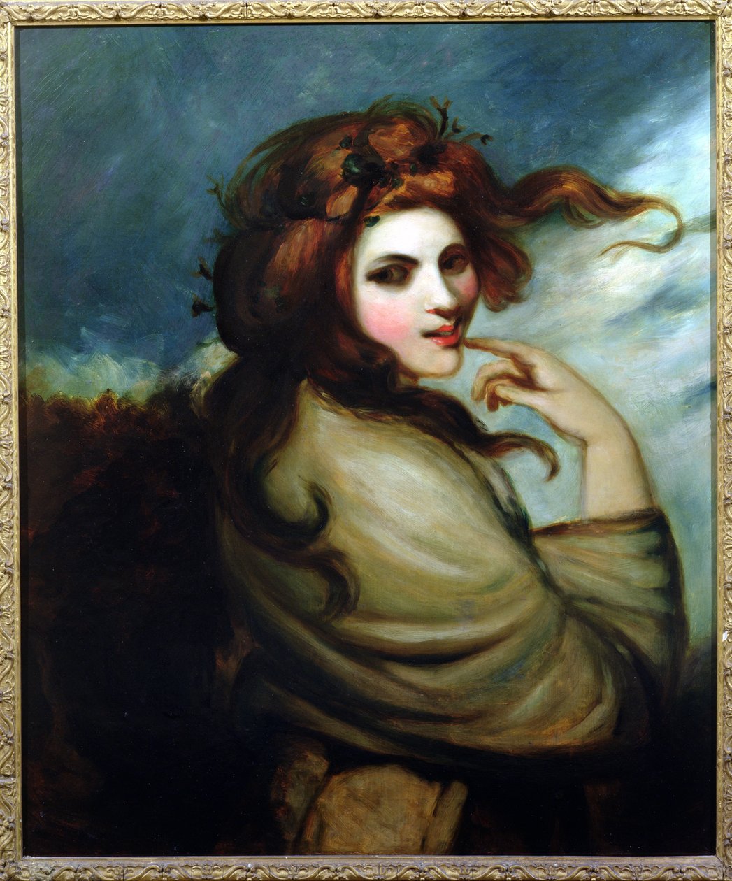 Portræt af Emma Hamilton (ca. 1765-1815) af George Romney
