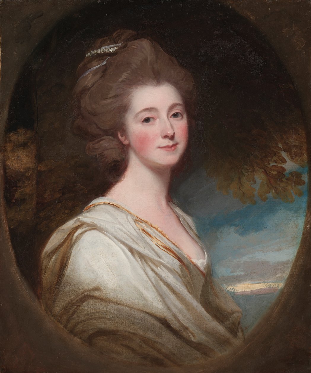 Jane Hoskynsin muotokuva, n. 1778-1780 (öljy kankaalle) af George Romney