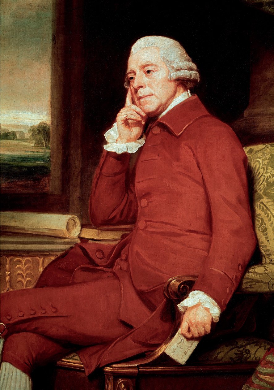 Portræt af John Stanley (1712-1786) britisk komponist Detail. Maleri af George Romney (1734-1802) London National Portrait Gallery af George Romney
