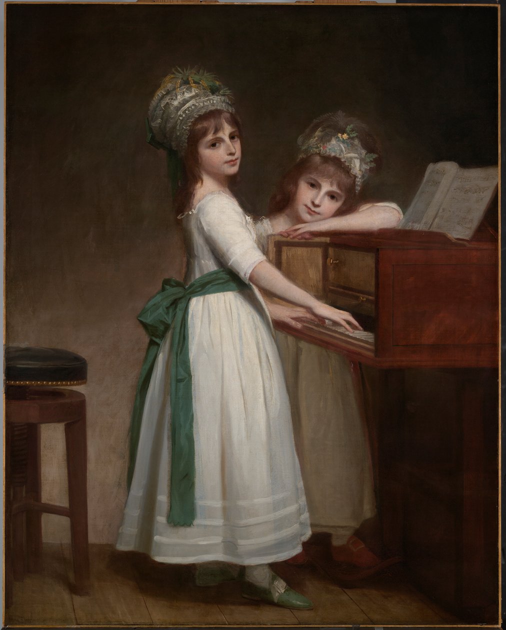 Portræt af Maria og Catherine, døtrene af Edward Thurlow, 1. baron Thurlow af George Romney