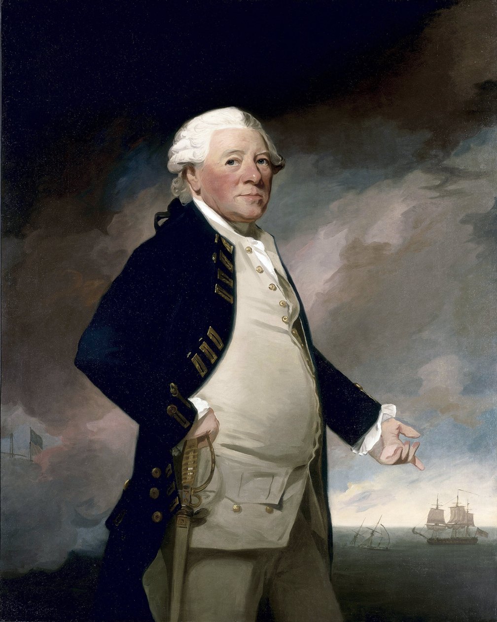 Portræt af viceadmiral Sir Hyde Parker af George Romney