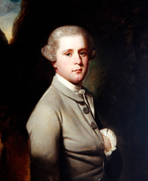 Portræt af en gentleman, ca. 1770 (olie på lærred) af George Romney
