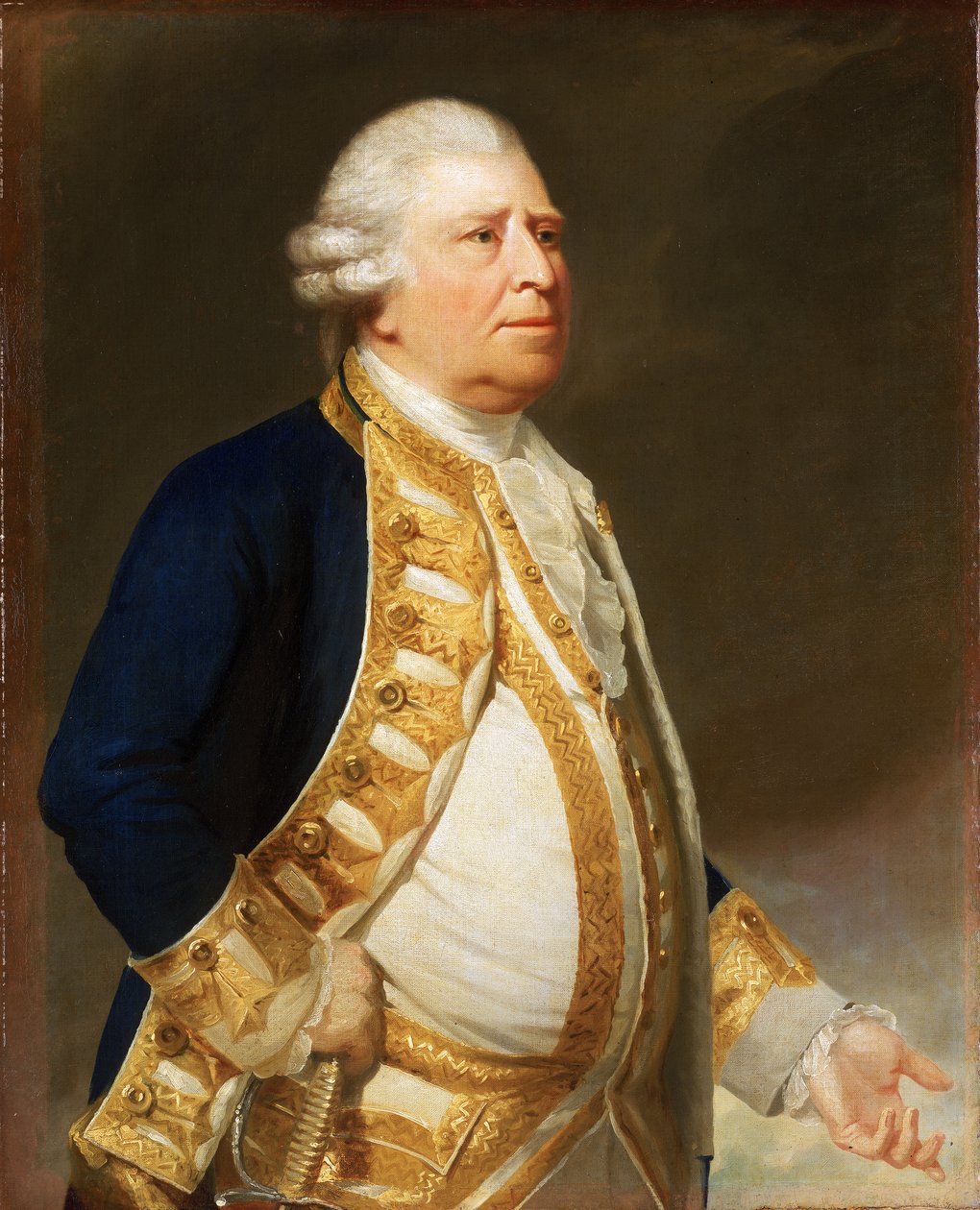 Portræt af en flagofficer, ca. 1767 (oliemaleri) af George Romney