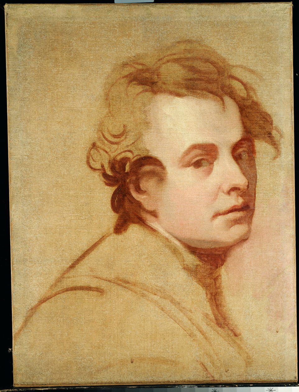 Portræt af kunstneren, brystlængde af George Romney