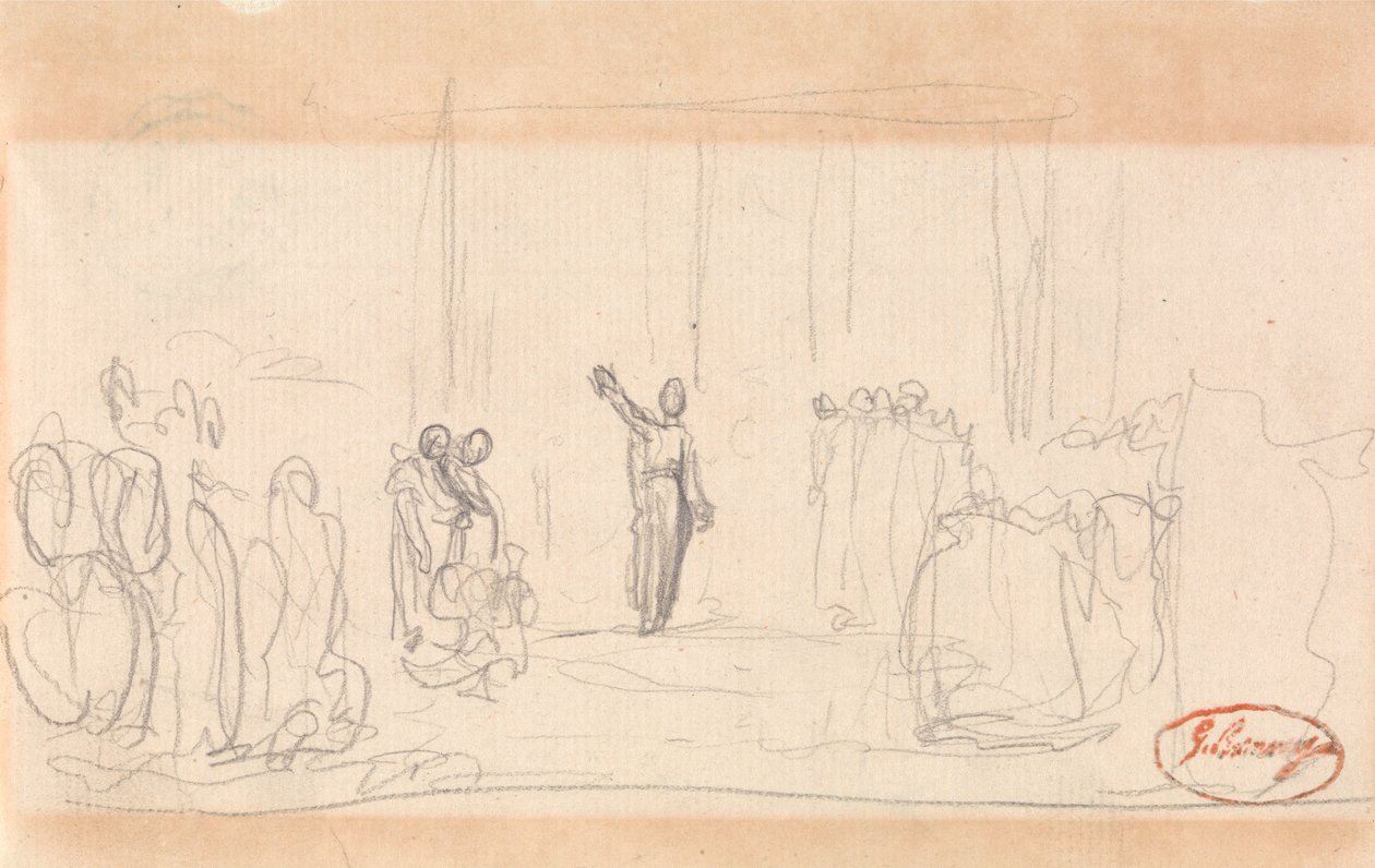Måske en menneskemængde foran en profetinde af George Romney