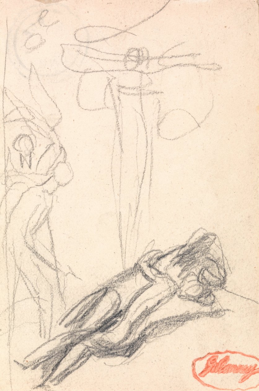 Satan overrasket over Evas øre af George Romney