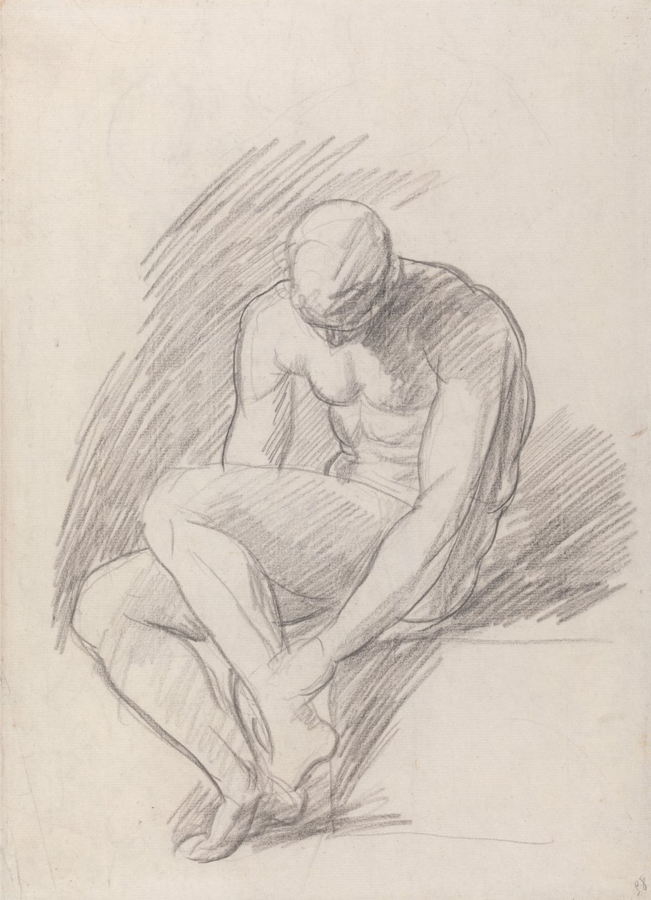 Siddende mand af George Romney