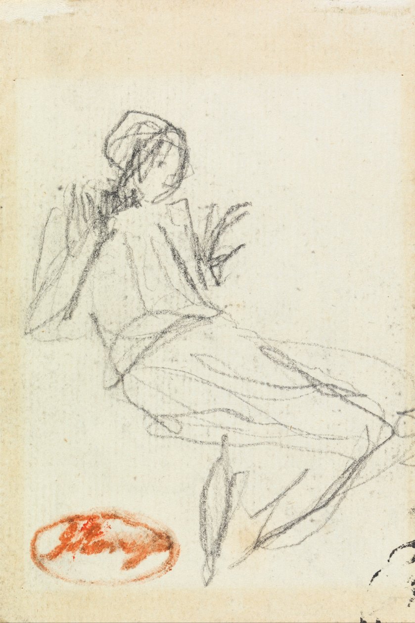 Siddende bondepige af George Romney