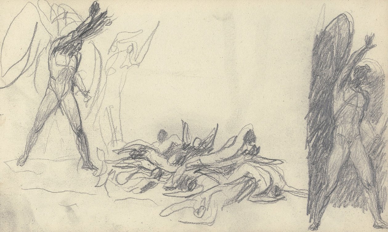 Tegning i skitsebog af George Romney