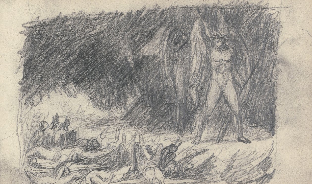 Tegning i skitsebog af George Romney