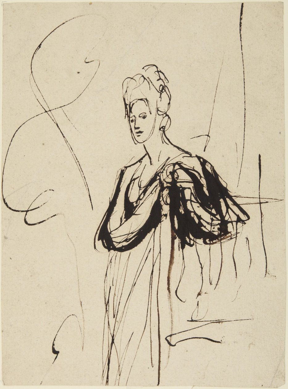 Stående kvindefigur, halvfigur af George Romney