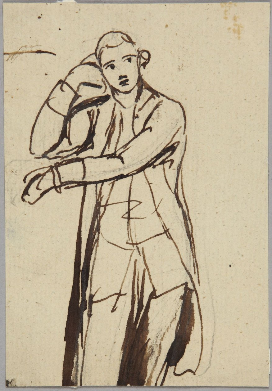 Stående mandlig figur, trekvartlængde af George Romney