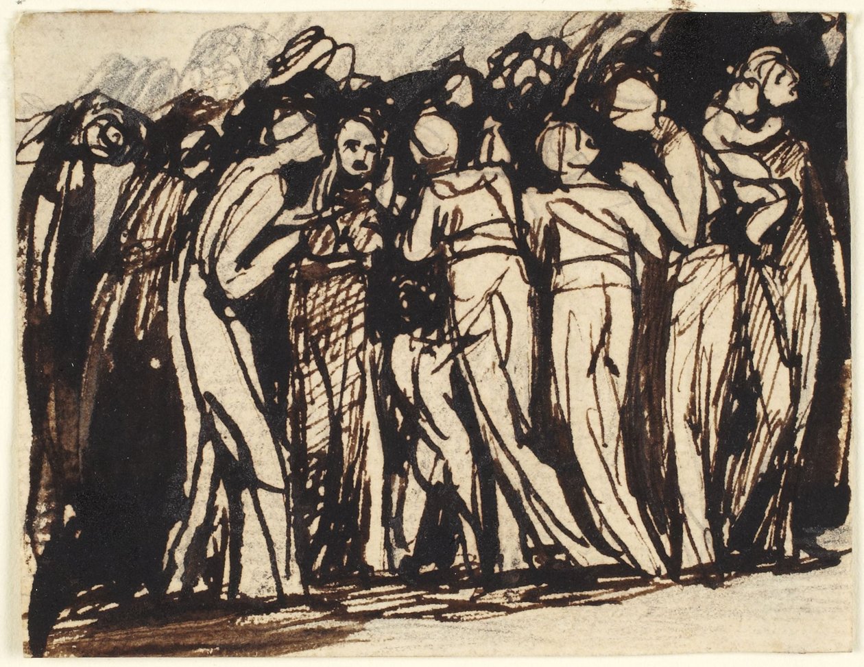 Stående kvinder og børn af George Romney