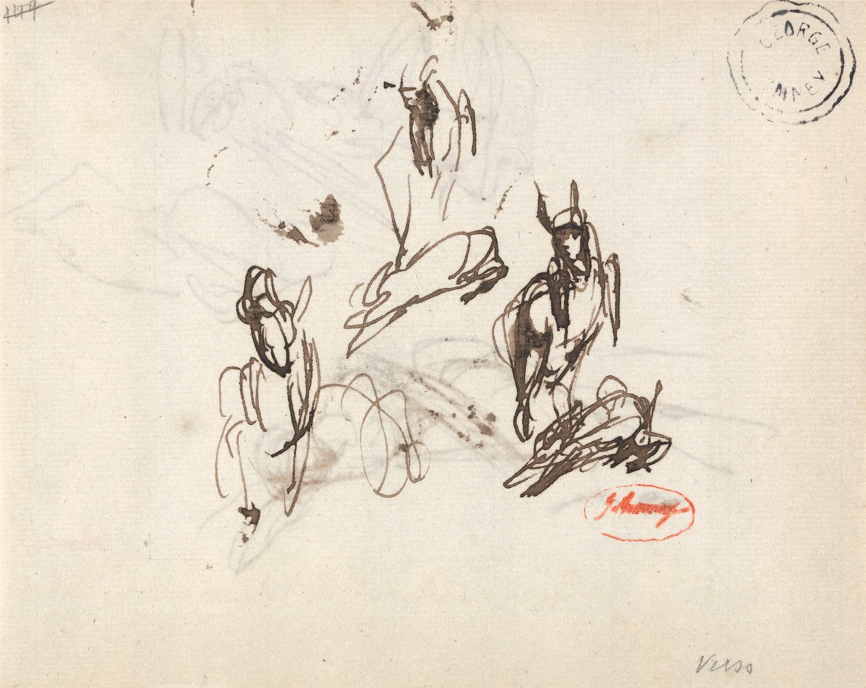 Studier af en pige med en legende ged af George Romney