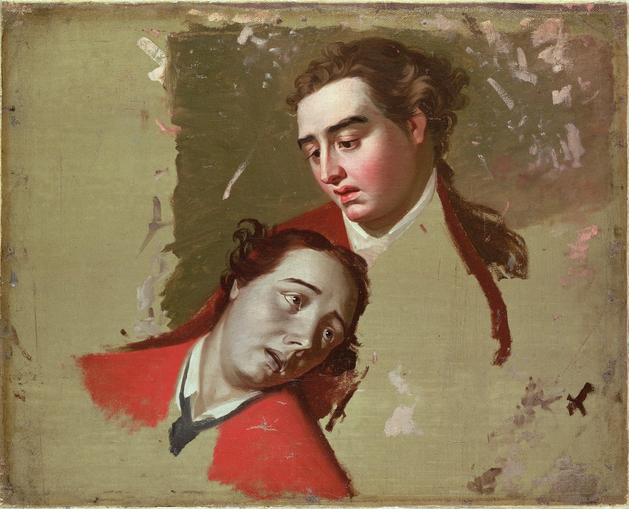 Studie til general Wolfes død i Quebec, 1762-63 af George Romney