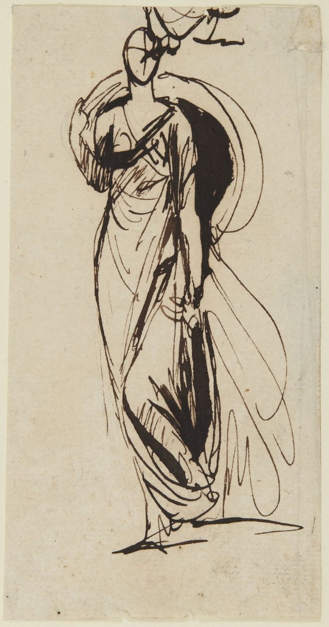 Studie til portrættet af vicomtesse Bulkeley af George Romney