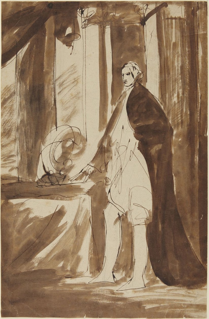 Studie til et portræt af en mand af George Romney