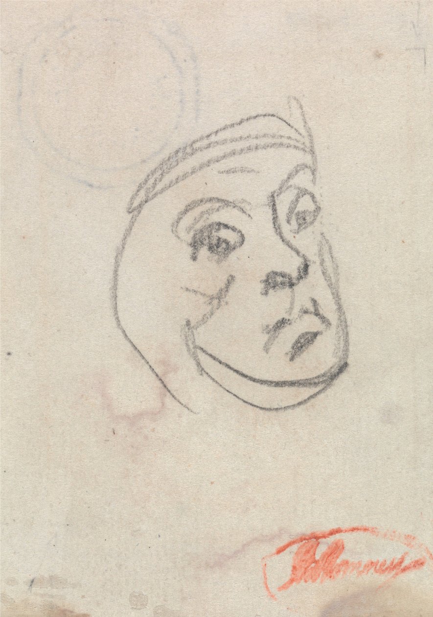 Undersøgelse af et hoved af George Romney