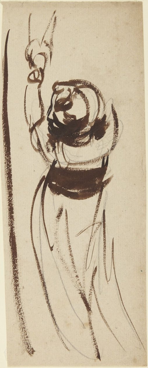 Undersøgelse af et barn, der strækker sig opad af George Romney