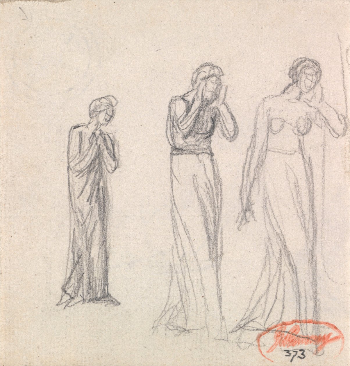 Tre sørgende kvinder af George Romney