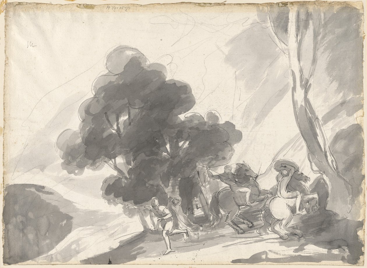 Troilus og Cressida, 4. akt, 5. scene: Kampen mellem Hektor og Ajax II af George Romney