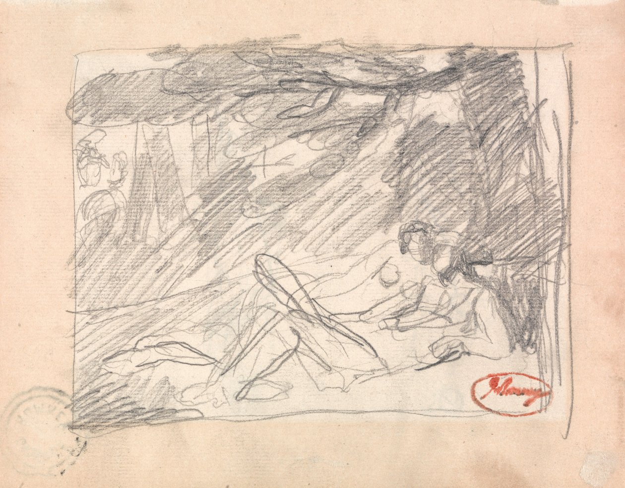 To elskende i et landskab af George Romney