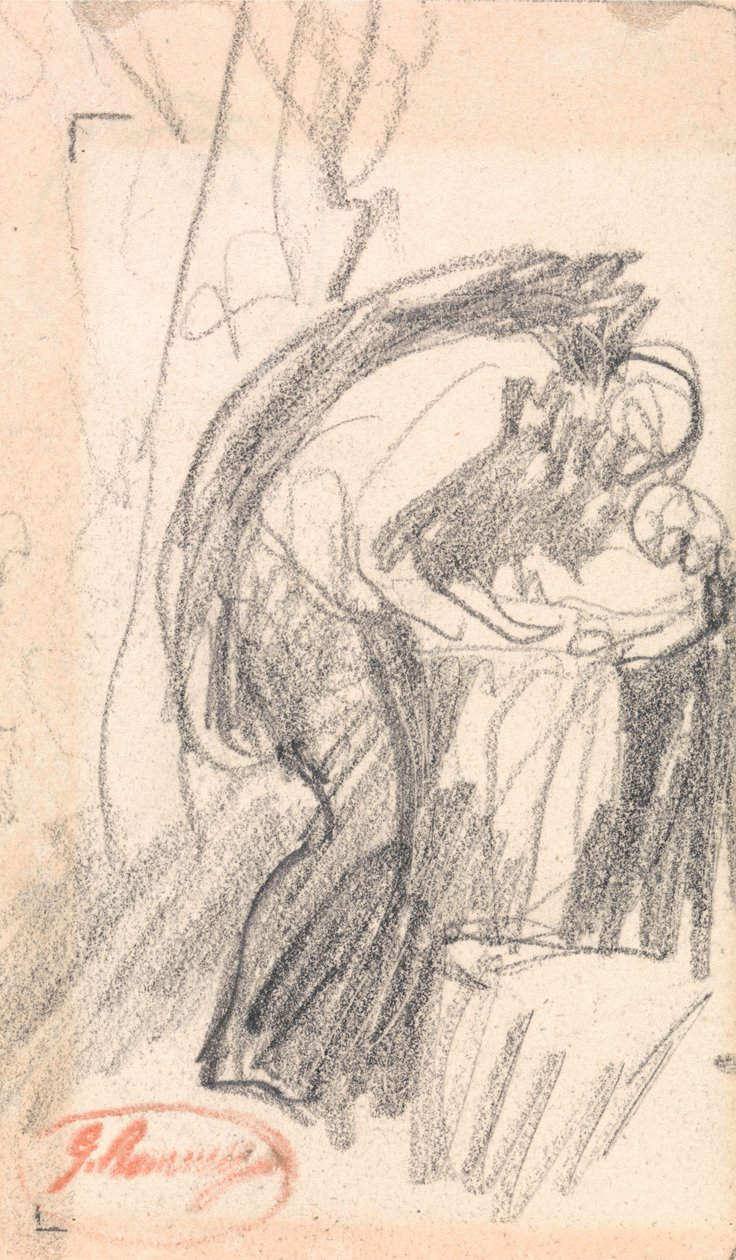 Uidentificeret emne: En mand med et barn af George Romney