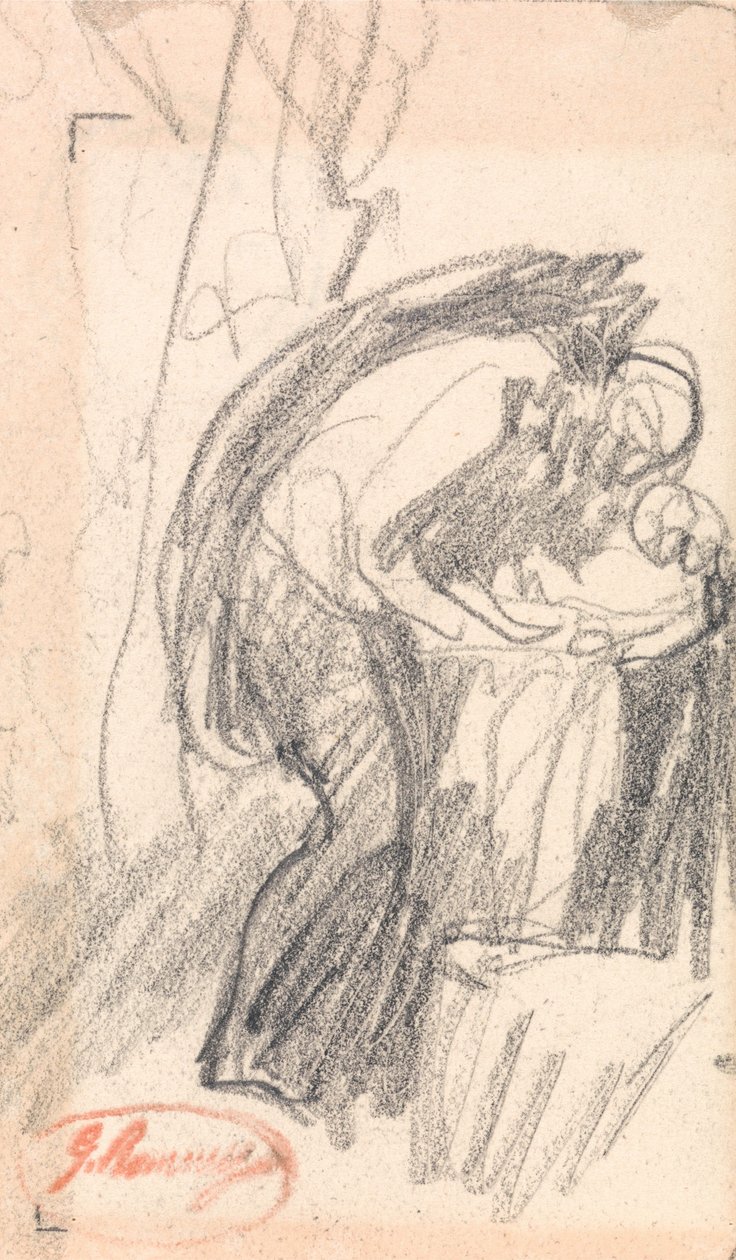 Uidentificeret person: En mand med et barn af George Romney