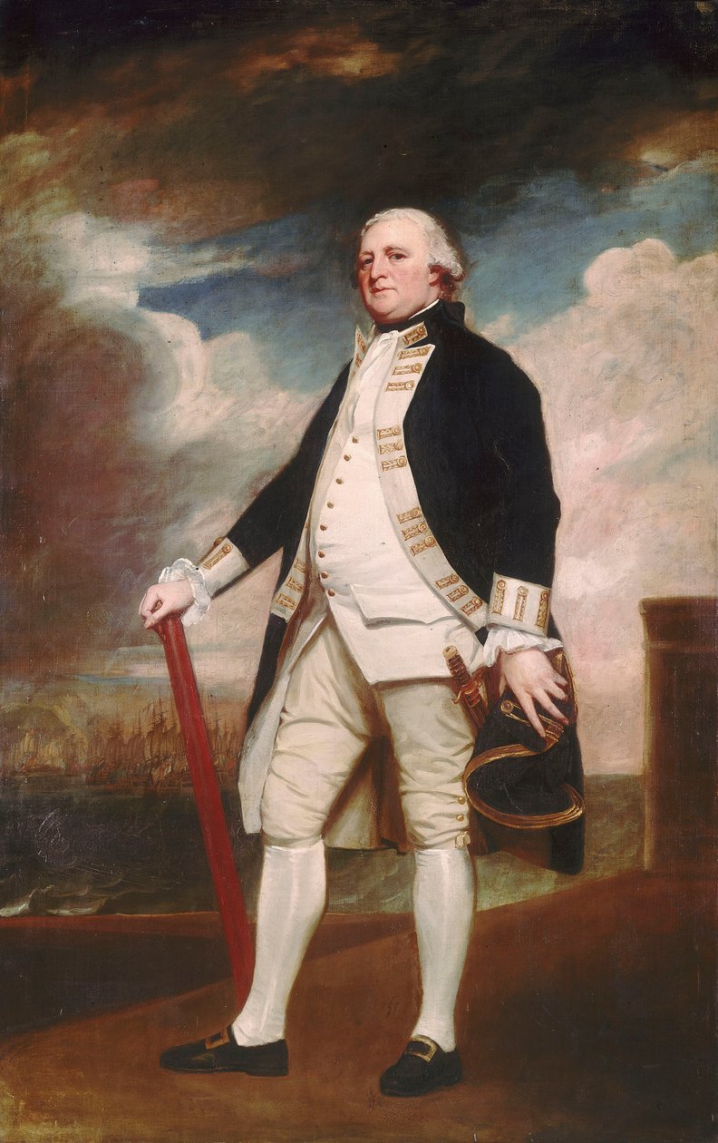 Viceadmiral George Darby (ca. 1720-1790) af George Romney